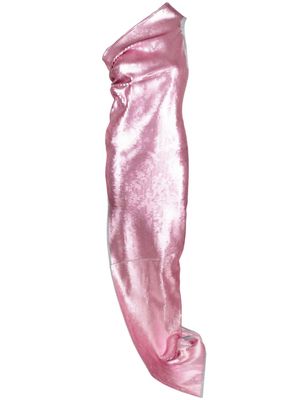 Rick Owens asymmetric sequined maxi dress - Pink