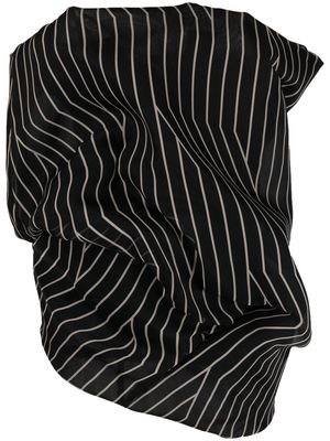 Rick Owens asymmetric silk blouse - Black