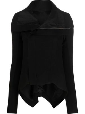 Rick Owens asymmetric zip-up jacket - Black