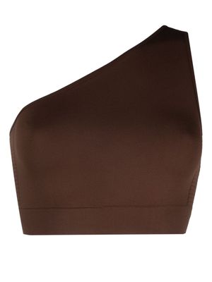 Rick Owens Athena one-shoulder cropped top - Brown