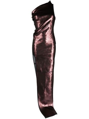Rick Owens Athena one-shoulder sequin gown - Brown
