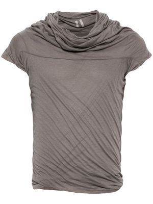 Rick Owens Banded draped T-shirt - Brown