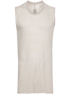 Rick Owens Basic sleeveless cotton T-shirt - Neutrals