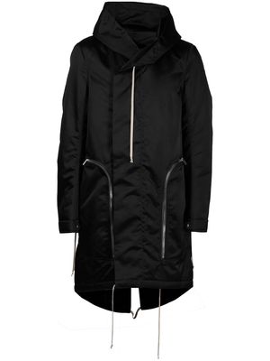 Rick Owens Bauhaus Fishtail coat - Black