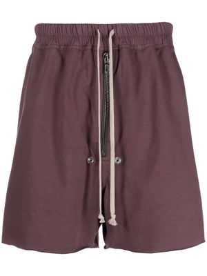Rick Owens Bela cotton track shorts - Purple