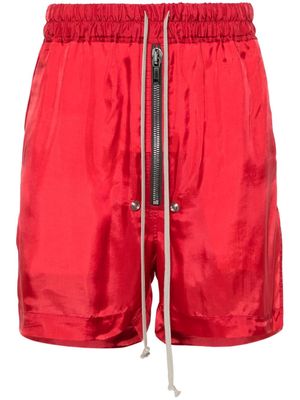 Rick Owens Bela satin deck shorts - Red