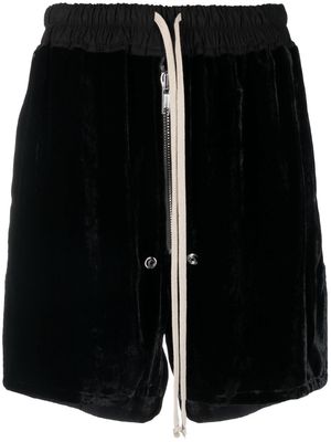 Rick Owens bela velvet-effect boxer shorts - Black