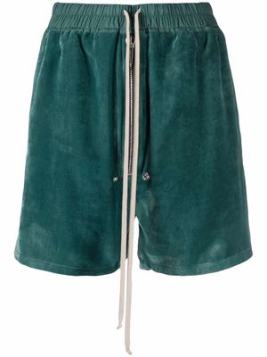 Rick Owens bela velvet-effect boxer shorts - Green