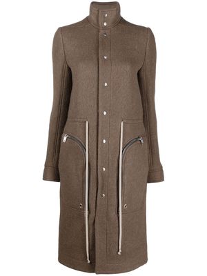 Rick Owens belted mid-length coat - Neutrals