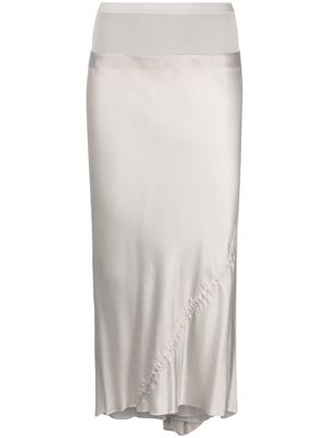 Rick Owens bias-cut midi skirt - 08 PEARL