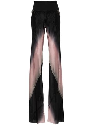 Rick Owens Bias high-waisted flared trousers - Black