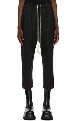 Rick Owens Black Astaires Cropped Lounge Pants