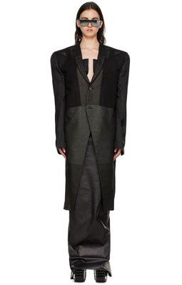 Rick Owens Black Cotton Coat