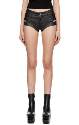 Rick Owens Black Denim Shorts