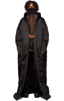 Rick Owens Black Jumbo Peter Long Coat
