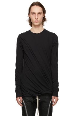 Rick Owens Black Long Sleeve Double T-Shirt