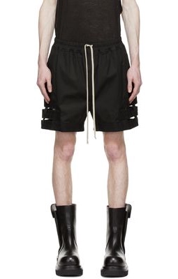 Rick Owens Black Organic Cotton Shorts