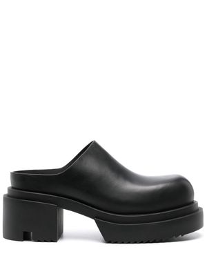 Rick Owens Bogun chunky leather slippers - Black