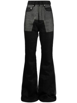 Rick Owens Bolan high-rise bootcut jeans - Black