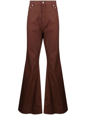 Rick Owens Bolan high-waist bootcut jeans - Brown