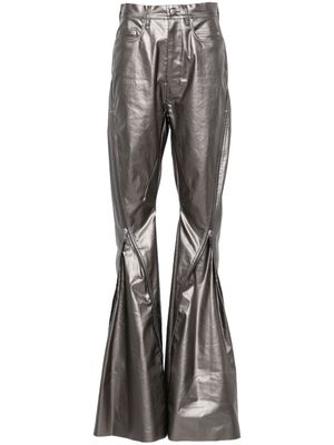 Rick Owens Bolan high-waist bootcut trousers - Silver