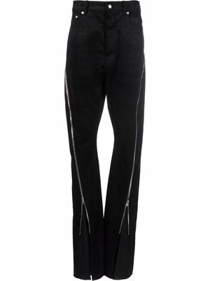 Rick Owens Bolan zip-detail flared corduroy trousers - Black