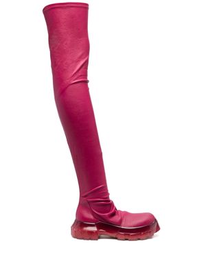 Rick Owens Bozo Stocking Tractor 50mm boots - Pink