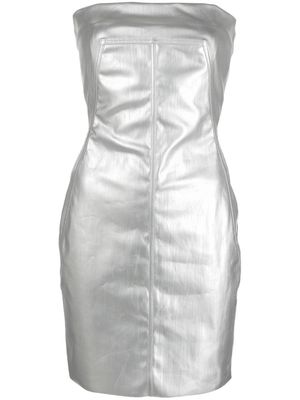 Rick Owens bustier mini dress - Silver