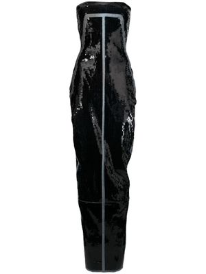 Rick Owens Bustier sequin-embellished gown - Purple