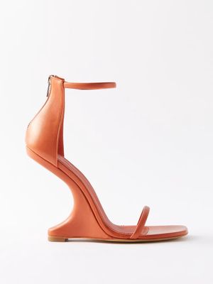 Rick Owens - Cantilever 11 120 Leather Sandals - Womens - Orange