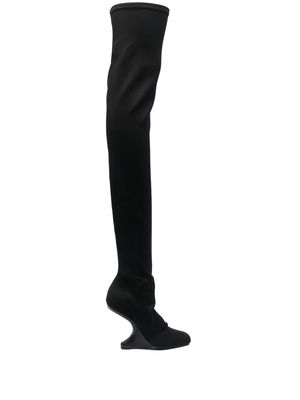 Rick Owens Cantilever 11 thigh-high boots - Black