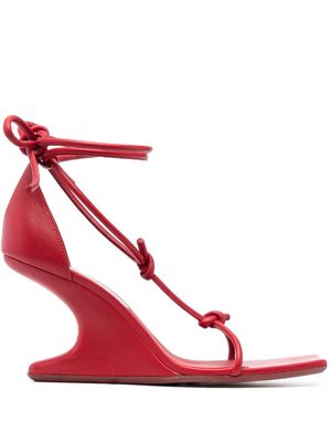 Rick Owens Cantilever 60mm leather sandals - Red
