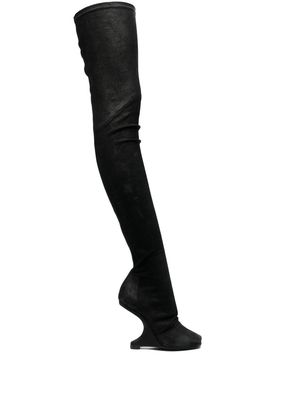 Rick Owens Cantilever thigh high boots - Black