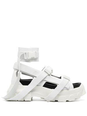 Rick Owens canvas straps chunky sandals - White