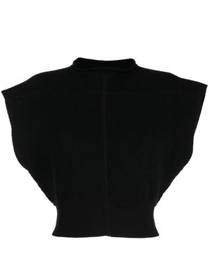 Rick Owens cap-sleeves cropped top - Black