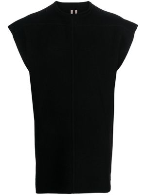 Rick Owens cap-sleeves knitted top - Black