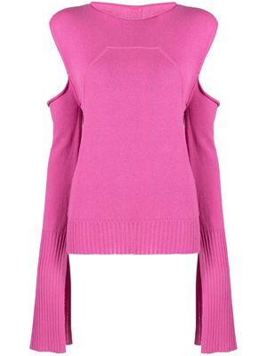 Rick Owens cape-sleeve cut-out jumper - Pink