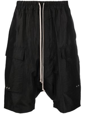 Rick Owens Cargo Pods drop-crotch shorts - Black