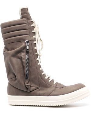 Rick Owens Cargobasket lace-up boots - Grey