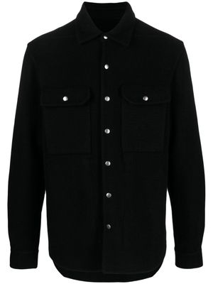 Rick Owens cashmere shirt jacket - Black
