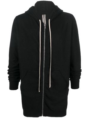 Rick Owens cashmere zip-fastening hoodie - Black