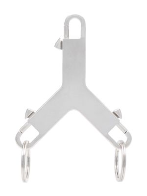 Rick Owens Cerberus iron key chain - Silver