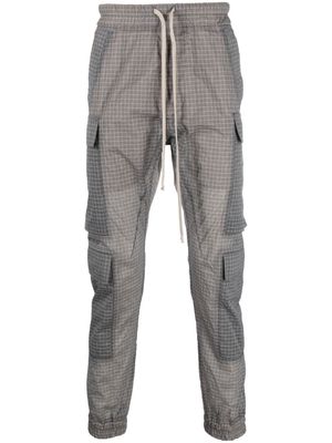 Rick Owens check-print drawstring trousers - Grey