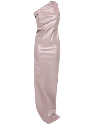 Rick Owens coated one-shoulder maxi dress - Pink