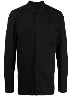 Rick Owens collarless button-front shirt - Black