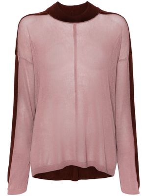 Rick Owens Combo drop-shoulder cotton jumper - Pink