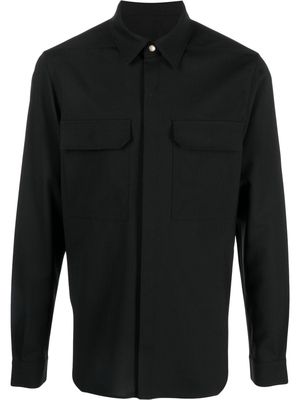 Rick Owens concealed-front shirt jacket - Black