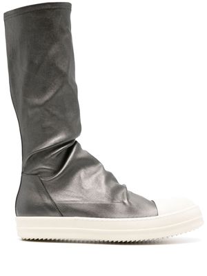 Rick Owens contrast-sole leather boots - Grey