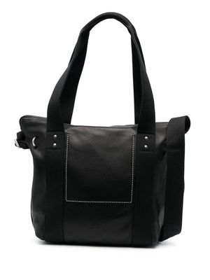 Rick Owens contrast-stitch leather shoulder bag - Black
