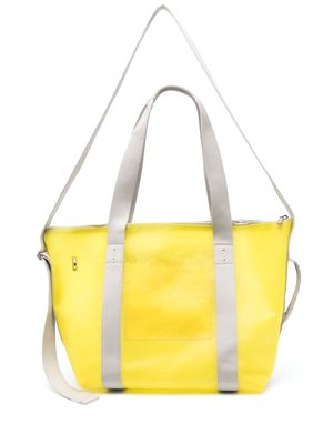 Rick Owens contrasting-panel tote bag - Yellow